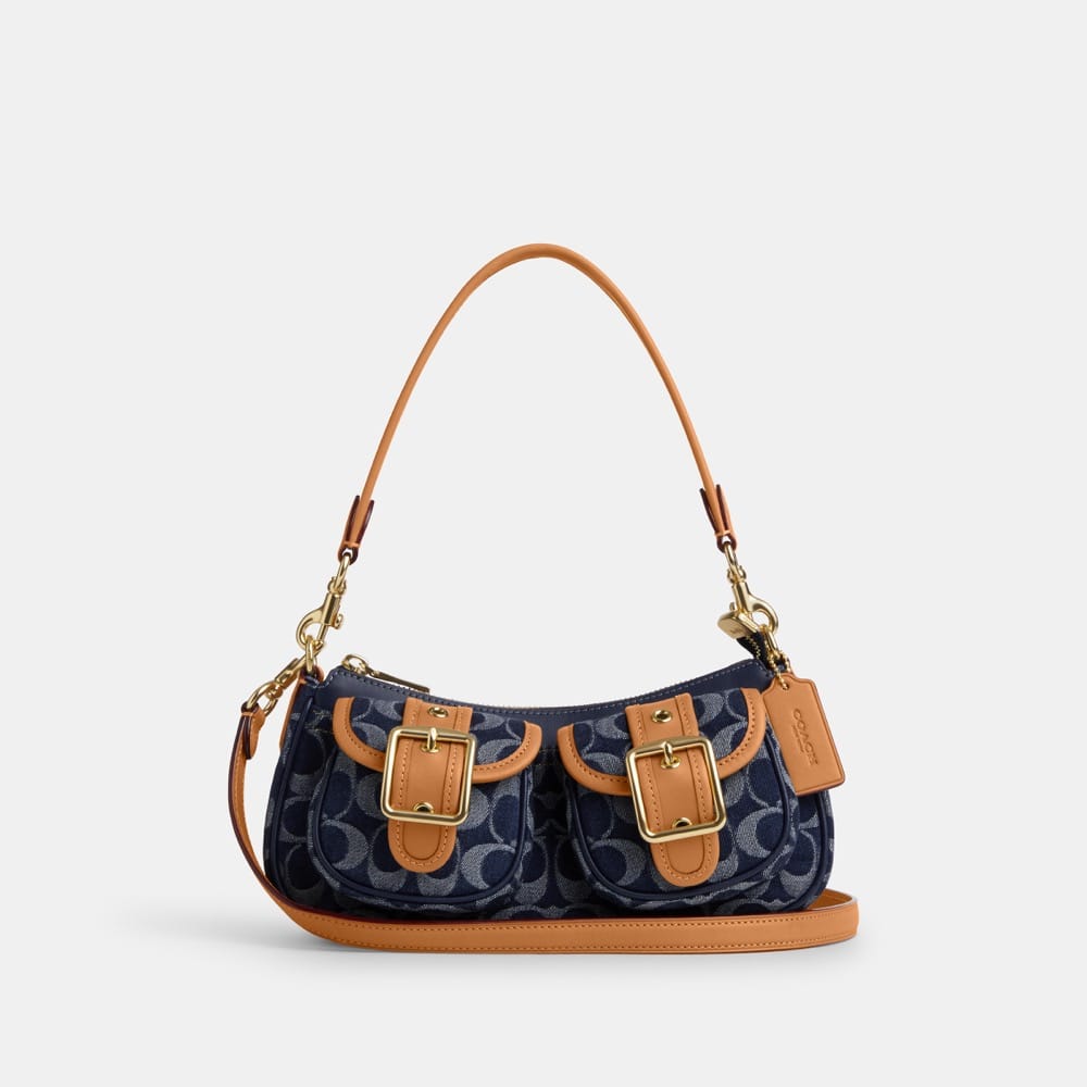 COACH モリー トート バッグ 25 シルバー・ブルーベル 公式】モリー トート バッグ 25・シグネチャー キャンバス